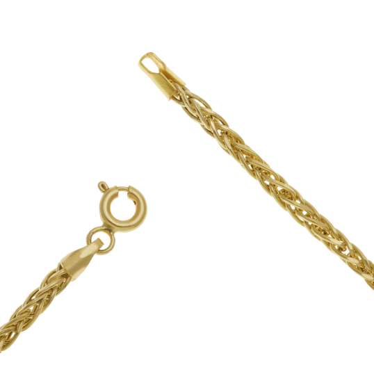 Bracelet or jaune maille palmier