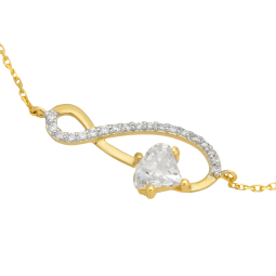 Bracelet en or jaune rhodié, oxydes de zirconium
