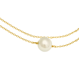 Bracelet en or jaune, perles de culture