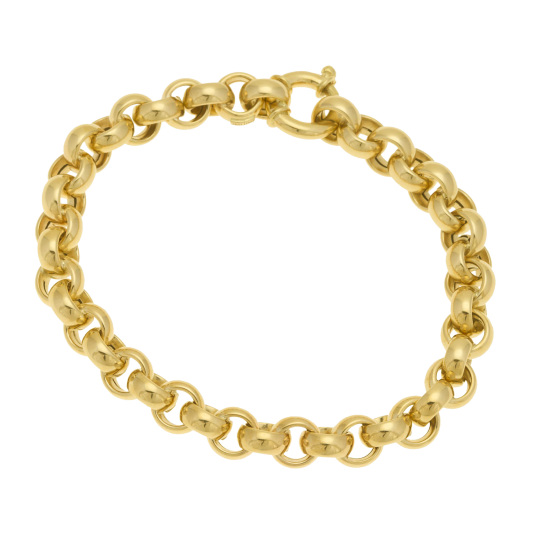 Bracelet en or jaune, maille jaseron