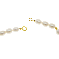 Bracelet en or jaune, perles de culture et boules or