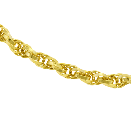 Bracelet en or jaune, maille torsadée