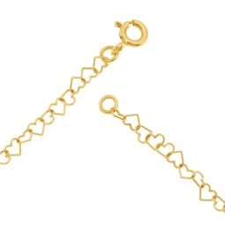 Bracelet en or jaune, coeurs