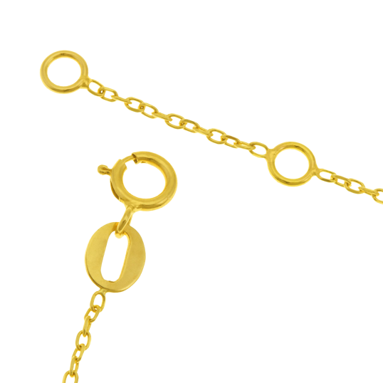 Bracelet en or jaune et laque, perles de culture, papillon