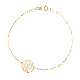 Bracelet en or jaune, arbre de vie