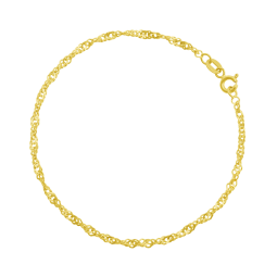 Bracelet en or jaune maille singapour