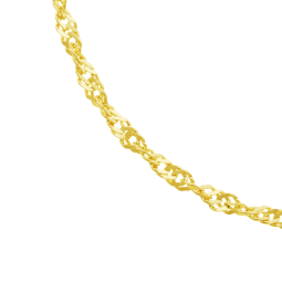 Bracelet en or jaune maille singapour