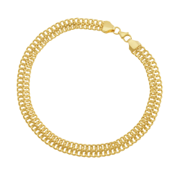 Bracelet en or jaune maille fantaisie