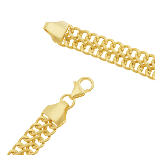 Bracelet en or jaune maille fantaisie