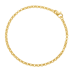 Bracelet en or jaune maille jaseron