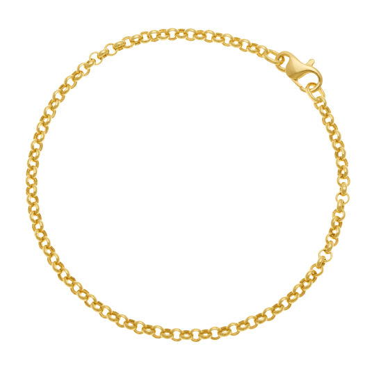 Bracelet en or jaune maille jaseron