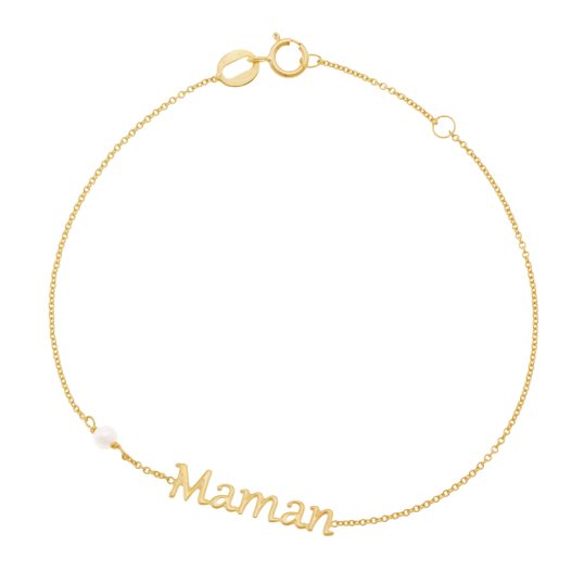 Bracelet en or jaune et perle de culture