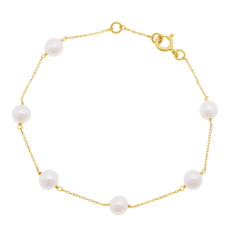 Bracelet en or jaune et perles de culture
