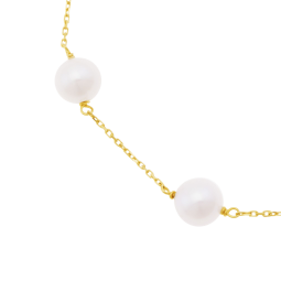 Bracelet en or jaune et perles de culture