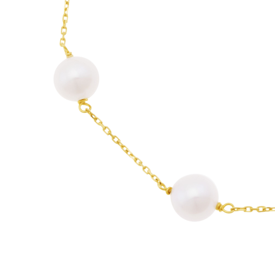 Bracelet en or jaune et perles de culture