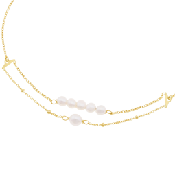 Bracelet en or jaune et perles de culture