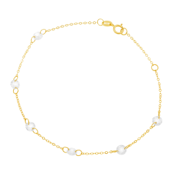 Bracelet en or jaune et oxydes de zirconium