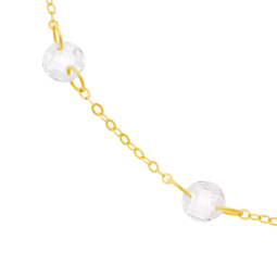 Bracelet en or jaune et oxydes de zirconium