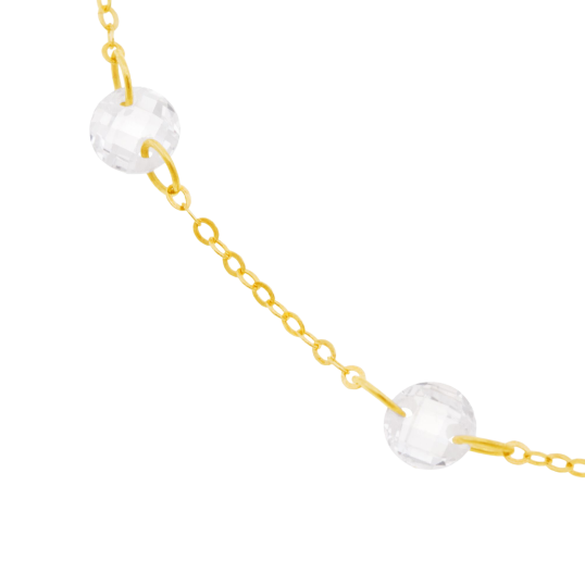 Bracelet en or jaune et oxydes de zirconium Bracelet en or jaune et oxydes de zirconium