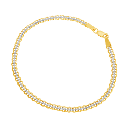 Bracelet en or jaune et rhodié