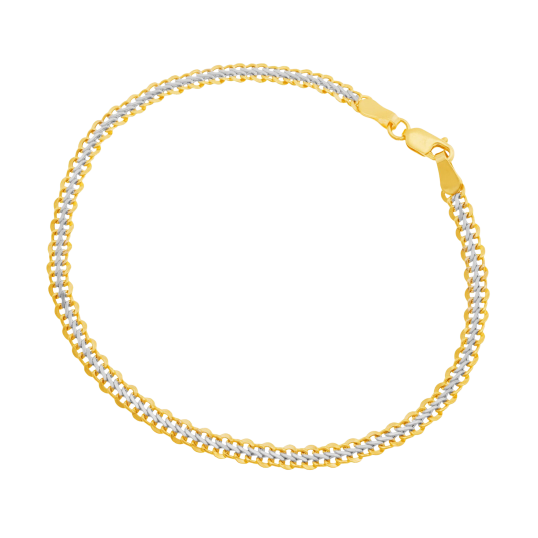 Bracelet en or jaune et rhodié