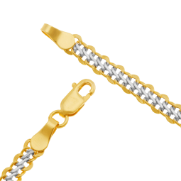 Bracelet en or jaune et rhodié