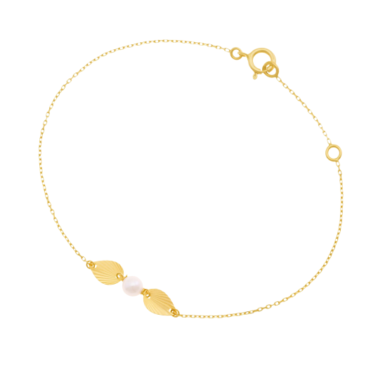 Bracelet en or jaune et perle de culture