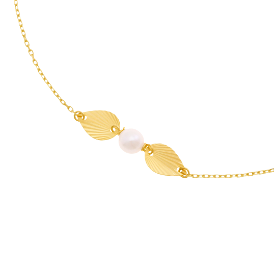 Bracelet en or jaune et perle de culture