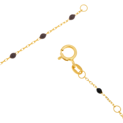 Bracelet en or jaune et résine, coeur