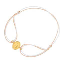 Bracelet cordon en or jaune, Vierge
