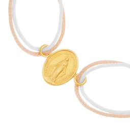 Bracelet cordon en or jaune, Vierge