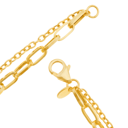 Bracelet en or jaune, double chaîne