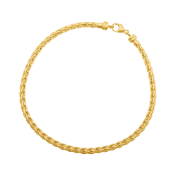 Bracelet en or jaune, maille palmier plat