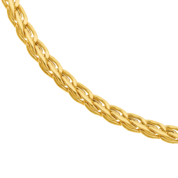 Bracelet en or jaune, maille palmier plat