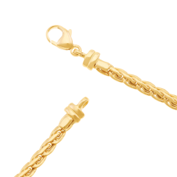 Bracelet en or jaune, maille palmier plat