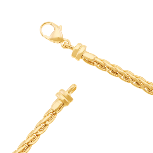 Bracelet en or jaune, maille palmier plat