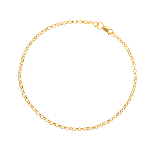 Bracelet en or jaune maille jaseron