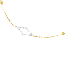 Bracelet en or jaune et laque pailletée 
