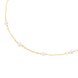Bracelet en or jaune et perles de culture