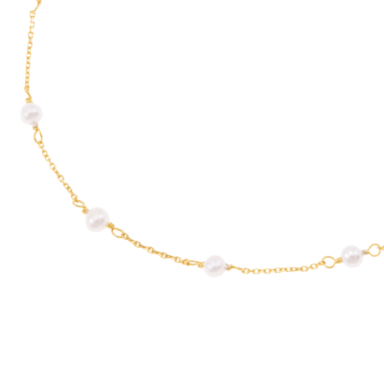 Bracelet en or jaune et perles de culture