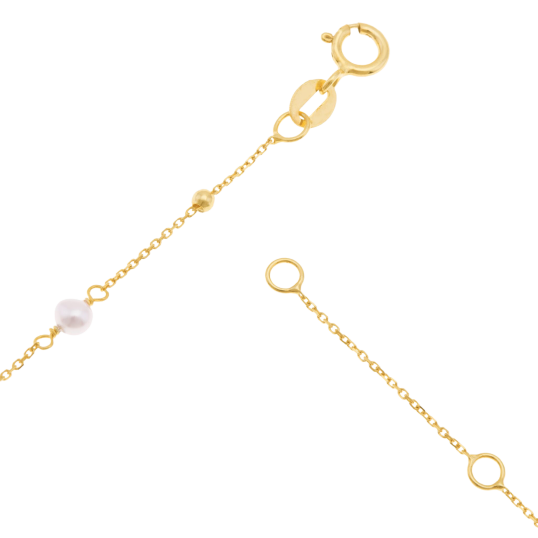 Bracelet en or jaune et perles de culture