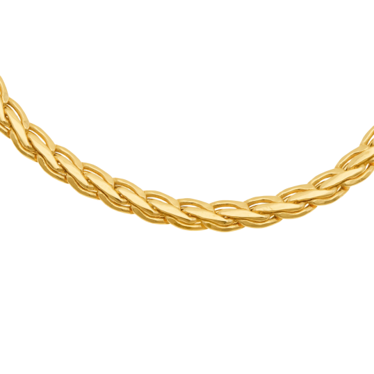 Bracelet en or jaune, maille palmier 4mm