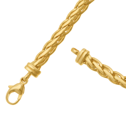 Bracelet en or jaune, maille palmier 4mm