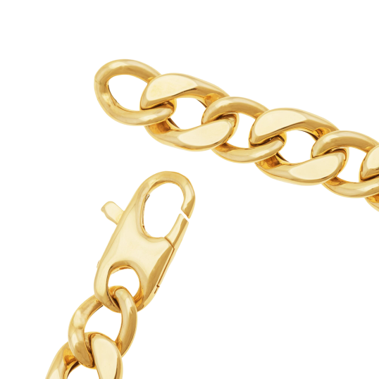 Bracelet maille gourmette en or jaune