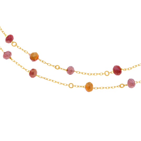 Bracelet en or jaune et verre