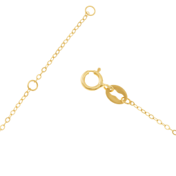 Bracelet en or jaune, pampilles coeurs