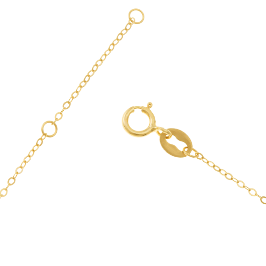 Bracelet en or jaune, pampilles coeurs