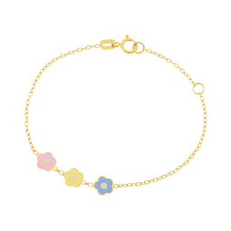 Bracelet en or jaune et laque