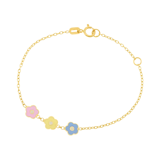 Bracelet en or jaune et laque
