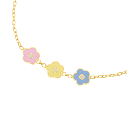 Bracelet en or jaune et laque
